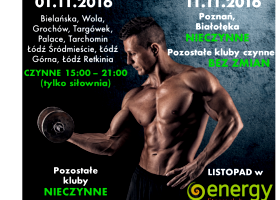 Listopad w Energy Fitness Club