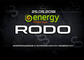 Aktualizacja Regulaminu Energy Fitness Club w związku z wdrożeniem RODO.